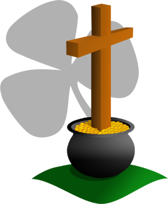 pots of gold clipart cross