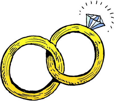 wedding rings cartoon