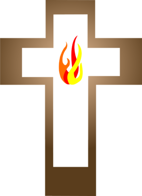 Cross with Flame Inside