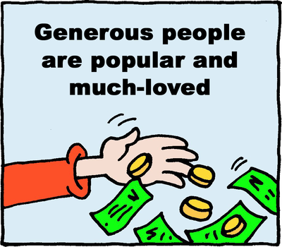 generous person cartoon