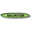 Green button with the word 'Salvation'