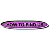 Purple button with the word 'How To Find Us'