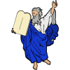 Moses holding the 10 commandments
