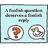 A foolish question deserves a foolish reply