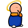 Chubby fellow praying