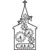 This is an interesting illustration of the shape of a church with gears all over the inside. The idea is to communicate people working in harmony to make the church work.