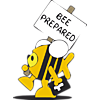 This is a clip art of a Christian fish dressed in a bee costume and carrying a bible.  He's got a sign in his other hand that reads, &quot;Bee Prepared.&quot;