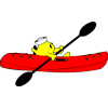 Fish rowing kayak