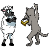 Wolf preaching to a sheep