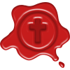 Wax seal with a cross