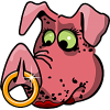 Pig with gold ring in snout
