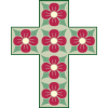 Cross made up of flower pattern