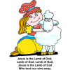This is an image of Mary and her lamb with the changed song as, &quot;Jesus is the Lamb of God, Lamb of God, Lamb of God, Jesus is the Lamb of God who took our sins away.&quot;