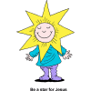 Be a star for Jesus. Smiling child wearing star costume