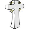 This is a clip art of a stone cross.