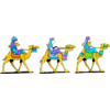 Three Maji riding on camels