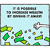 It is possible to increase wealth by giving it away!