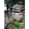 This is a photograph of a boulder with the words &quot;GOD IS OUR ROCK&quot; on it. Good church bulletin material!