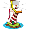This is a symbolic image of arm holding up a Bible. The arm and Bible are pictured as a lighthouse. Clearly the picture is telling us that we are a lighthouse to the world when we hold up God's Word.