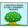 A righteous person is like a wonderful resource