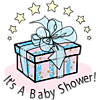 An image of a gift with the words below, &quot;It's a Baby Shower!&quot; Babies are a gift from God.