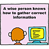 A wise person knows how to gather correct information