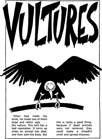 Sunday School Activity Sheet: Vultures ( 1 of 2 )