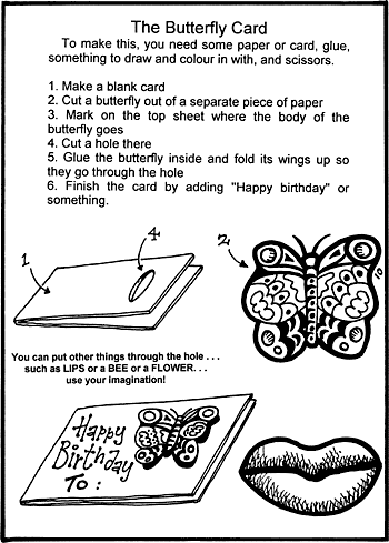Sunday School Activity Sheet: Butterfly card