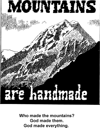 Sunday School Activity Sheet: Mountains are handmade