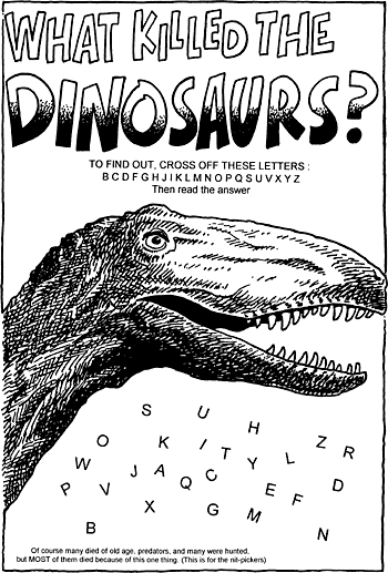 Sunday School Activity Sheet: What Killed The Dinosaurs?
