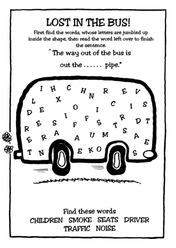 Sunday School Activity Sheet: Lost in the Bus!