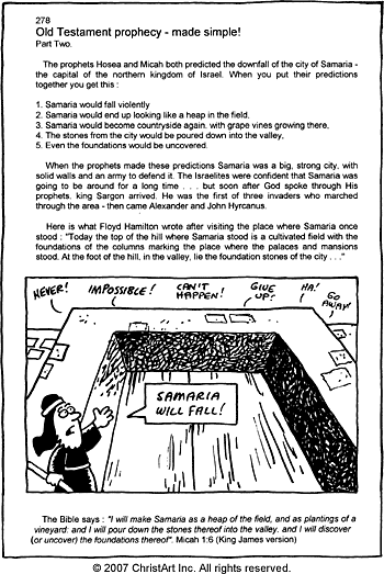 Sunday School Activity Sheet: 278 - Old Testiment Prophecy - made simple ( 2 of 3 )