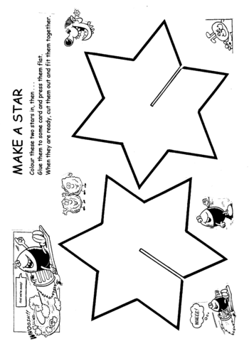 Sunday School Activity Sheet: Make a Star