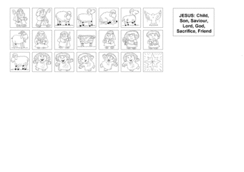 Sunday School Activity Sheet: Nativity Characters Cutouts - 01