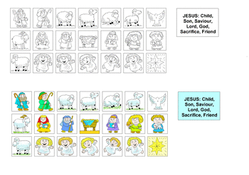 Sunday School Activity Sheet: Nativity Characters Cutouts - 02