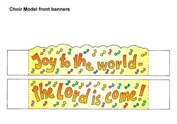 Sunday School Activity Sheet: Caroling Craft - front - color