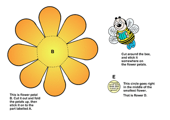 Sunday School Activity Sheet: Flower - color ( 1 of 2 )