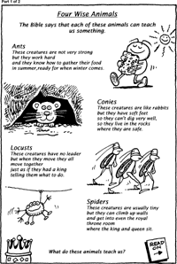Print-Ready Handout: Four Wise Creatures ( 1 of 2 )