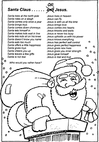 Print-Ready Handout: Jesus or Santa
