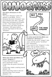 Print-Ready Handout: Are Dinosaurs in the Bible