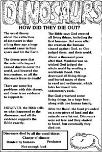 Print-Ready Handout: Dinosaurs - How Did They Die Out?