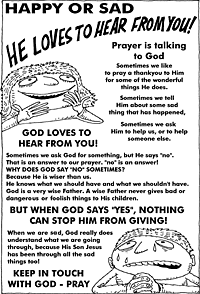 Print-Ready Handout: Happy or Sad - God loves to hear from you!