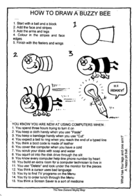 Print-Ready Handout: Draw A Bee