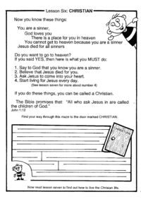 Print-Ready Handout: Lesson 6: CHRISTIAN