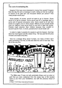 Print-Ready Handout: 090 - The Cost of Everlasting Life.